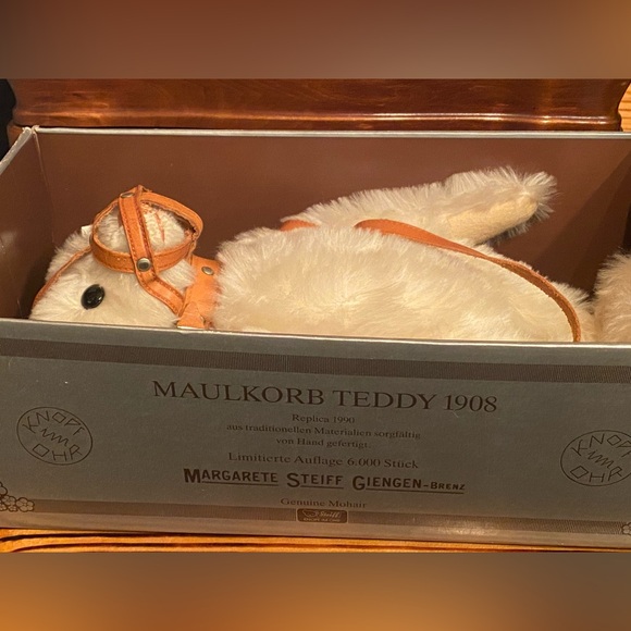 STEIFF 1990 LIMITED EDT. REPLICA 1908 MUZZLE BEAR/STEIFF 16cm MINI MUZZLE BEAR - Picture 6 of 15
